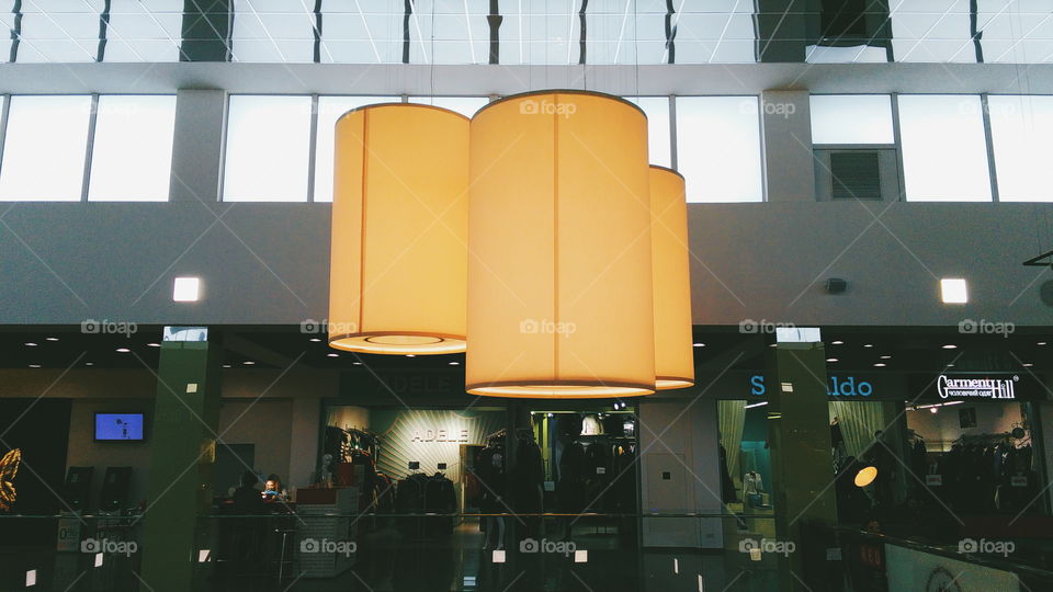 large chandelier in the mall