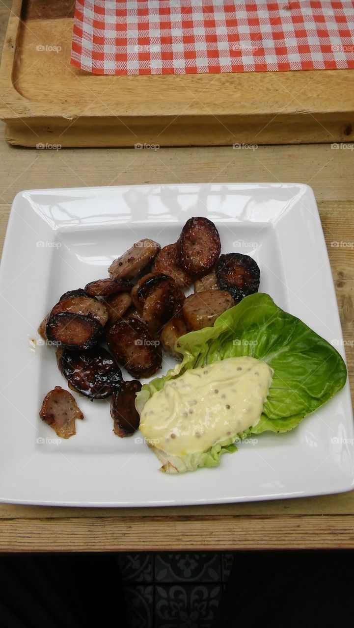 BBQ Sausages And Salad