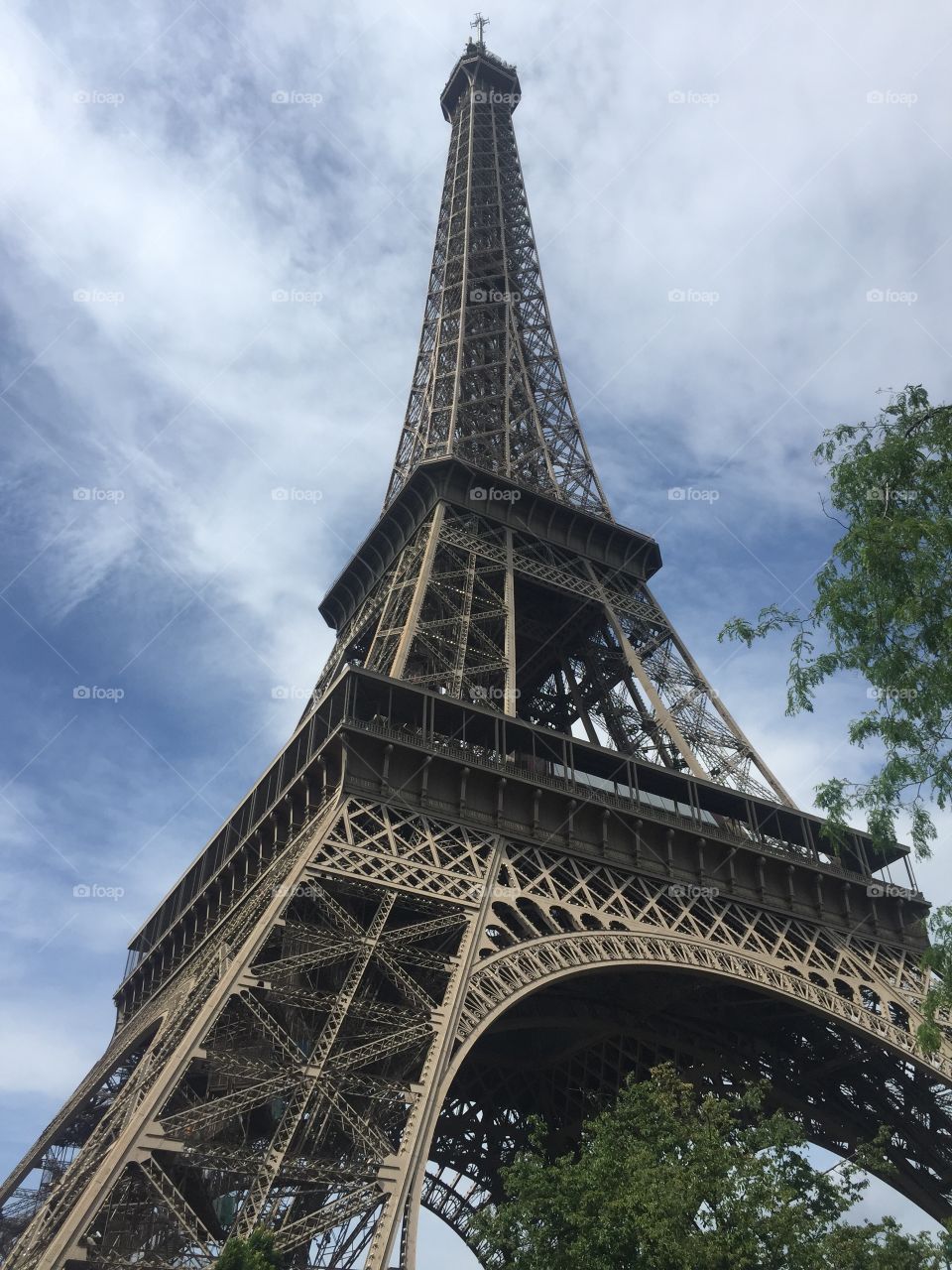 The Eiffel Tower from below, Paris, France 