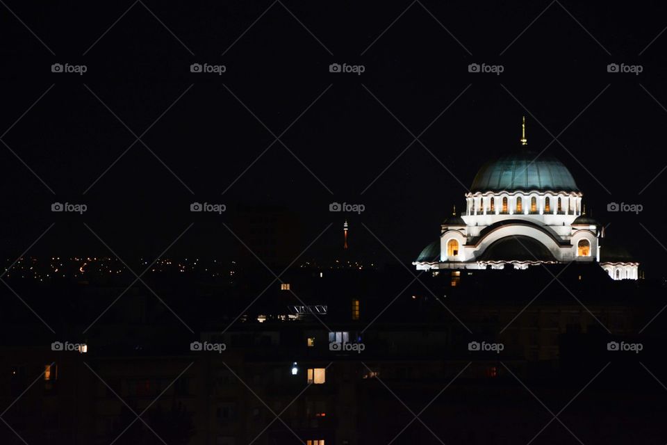 temple at night