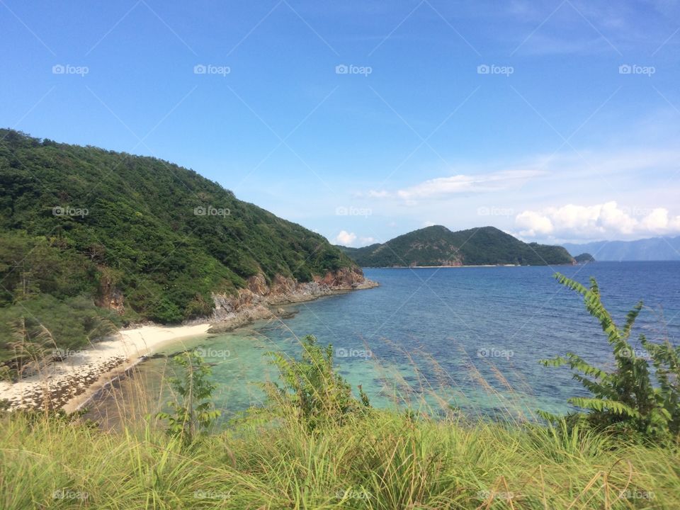 Overlooking view of the sea