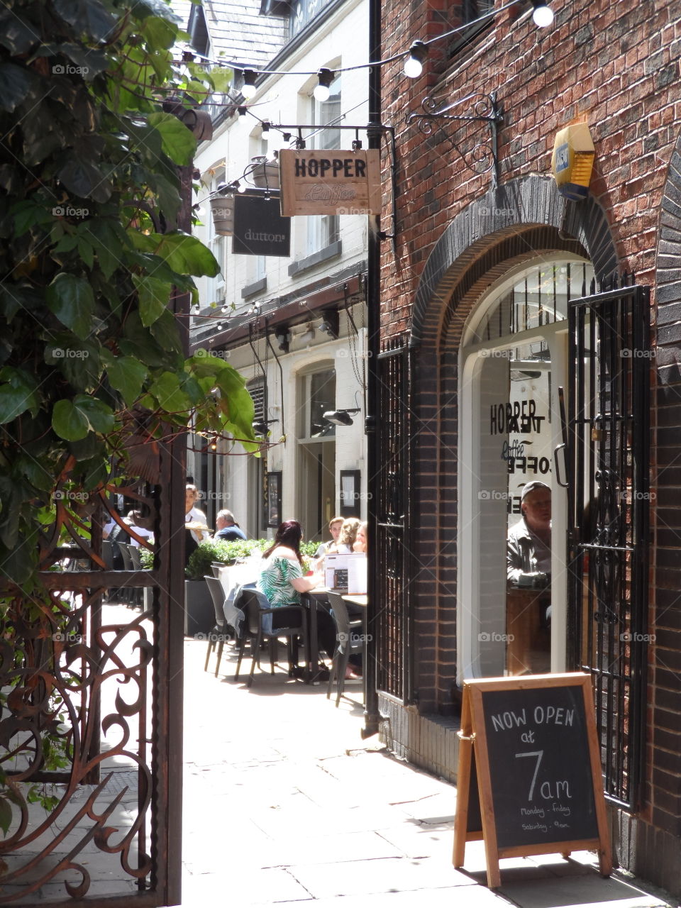 Lunch on a pretty street