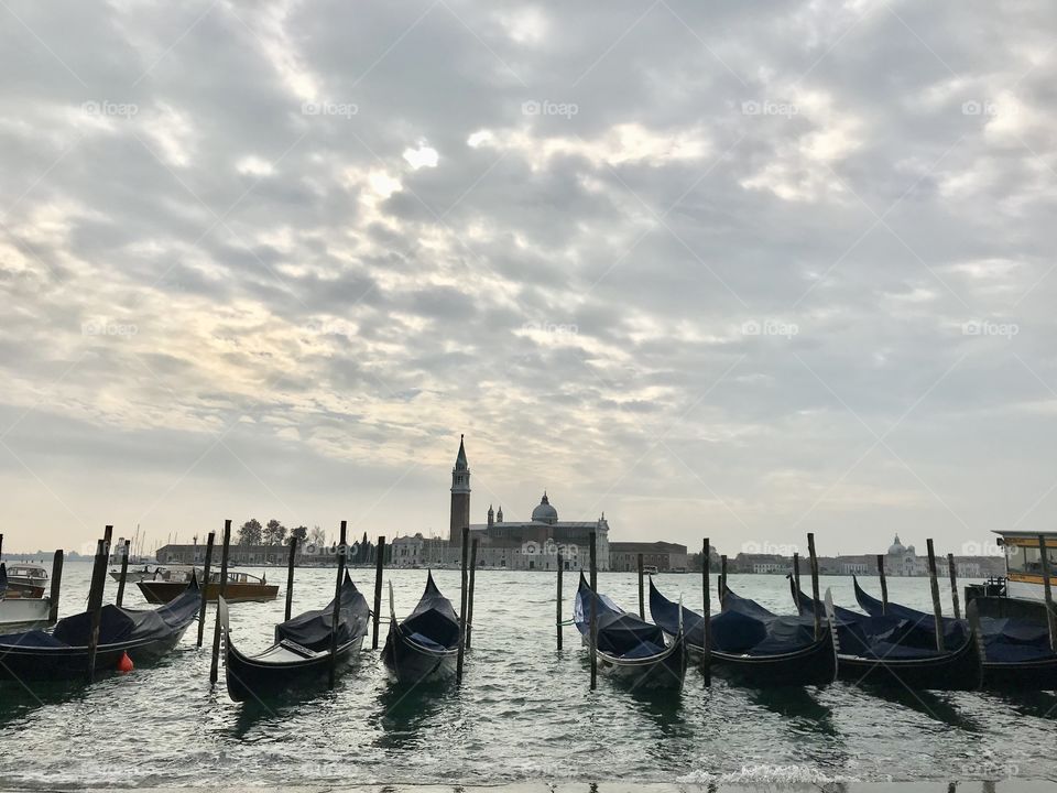 Gondolas in Venice, Italy 