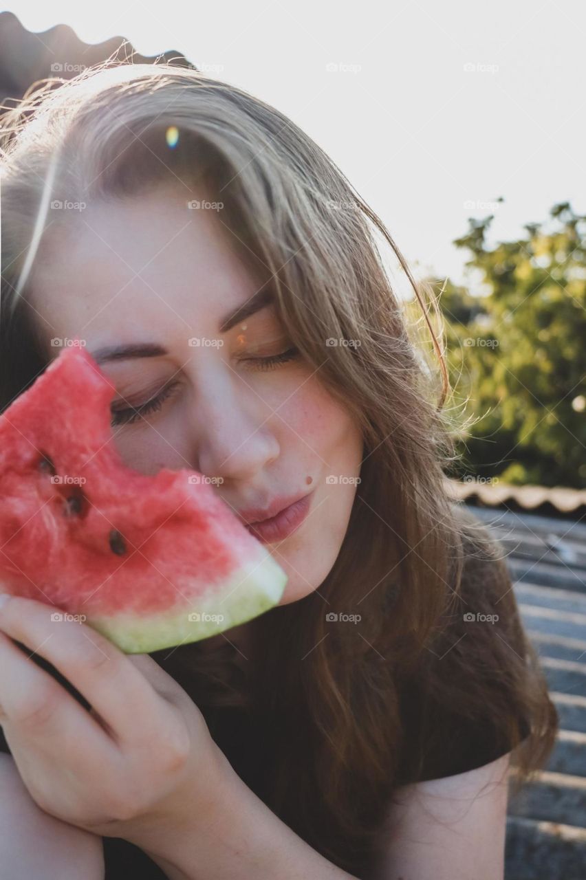 people summer watermelon