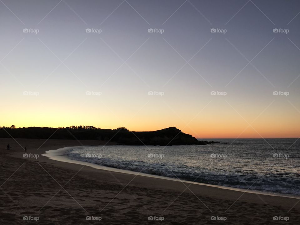 Sunset, Water, Beach, Sea, No Person