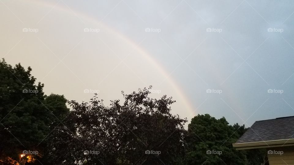 faint double rainbow