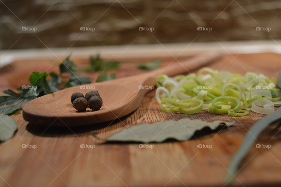 vegetables and spices to prepare a soup