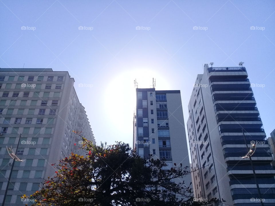 old building.  Sunrise