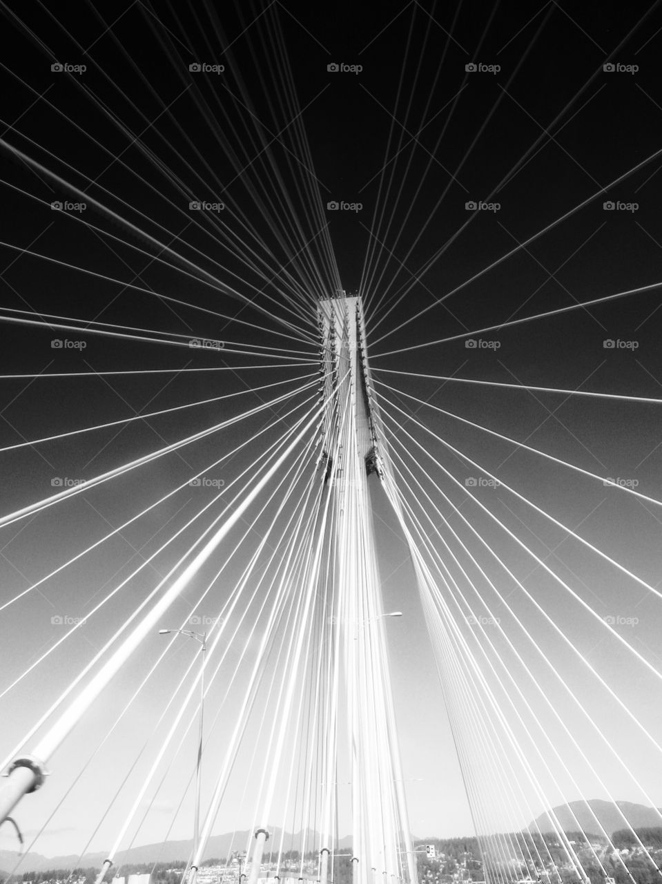 Bridge in Vancouver Black and White