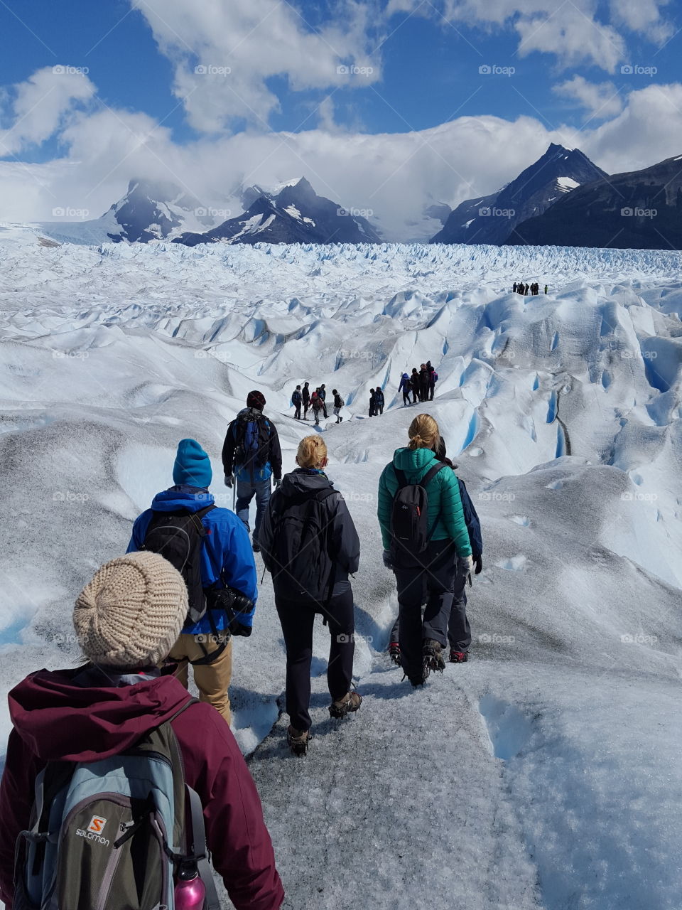 Glacier hiking on Perito Moreno in Argentina.