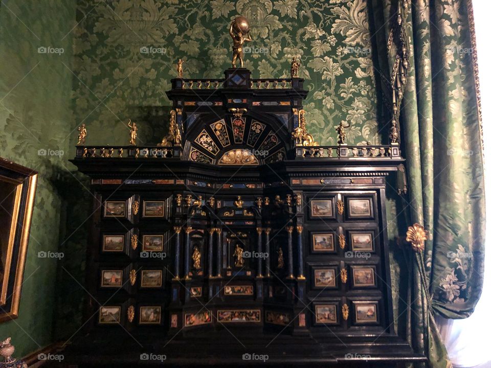 Old bureau in museum in Florence Italy