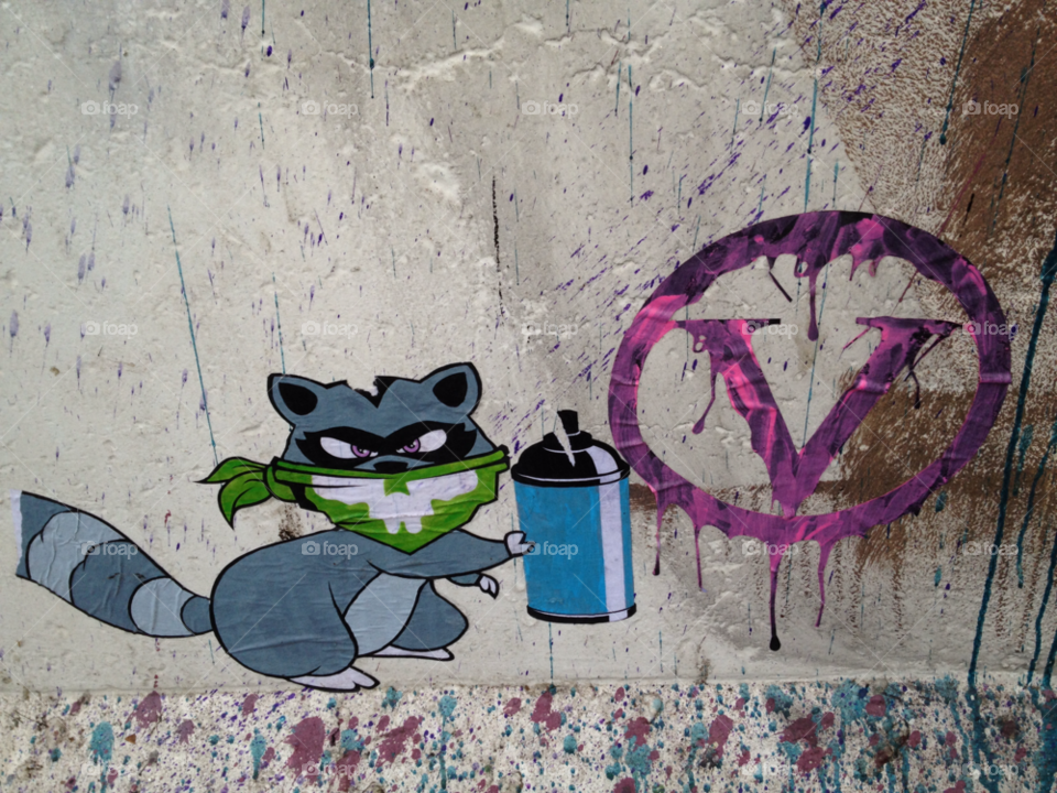 graffiti wall cat by izabela.cib
