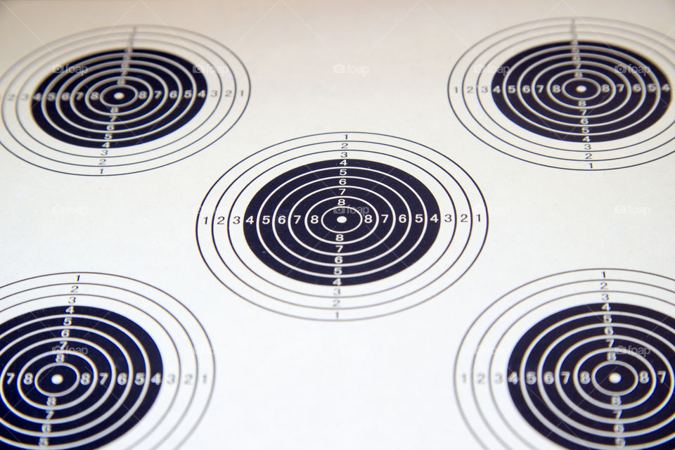 round targets on paper
