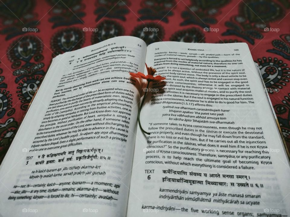 Reading my holy book is one of my favourite thing.The Shrimad Bhagavad Gita, often referred to as the Gita, is a 700-verse Hindu scripture that is part of the epic Mahabharata it is the holy book of Hinduism.