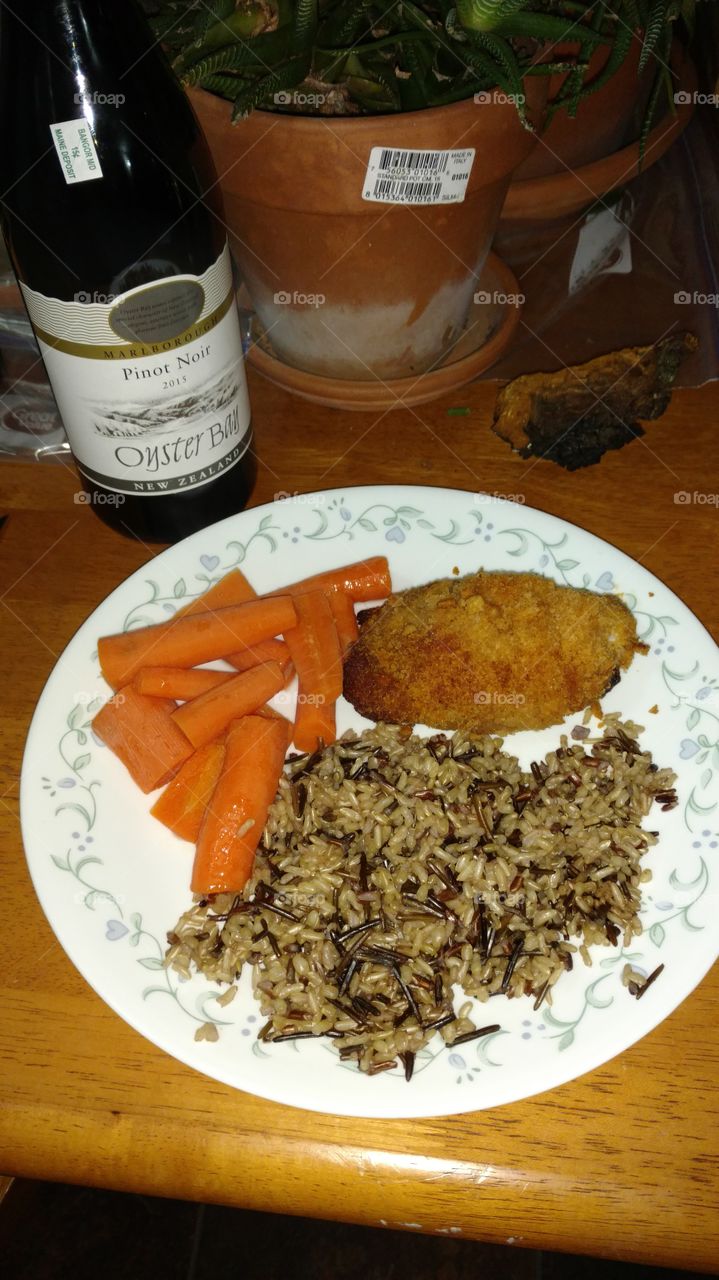 carrots chicken and rice