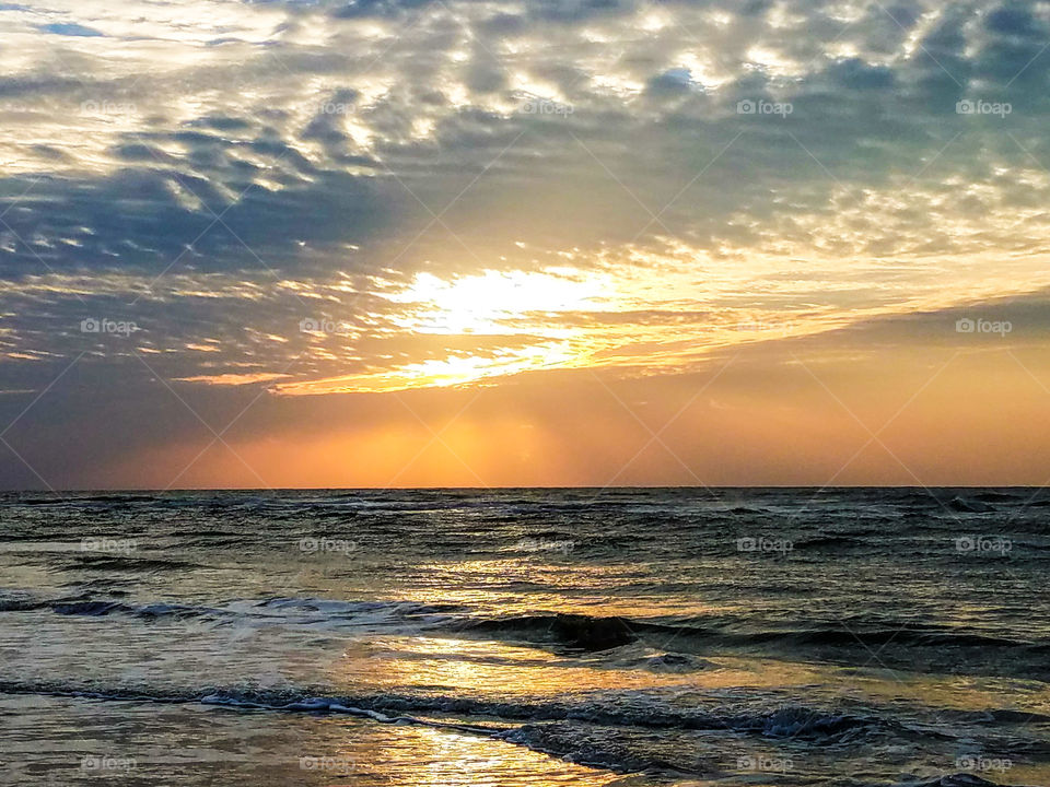 Sunrise over the ocean in South Carolina.