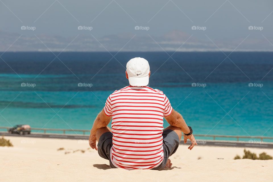 man admiring the view