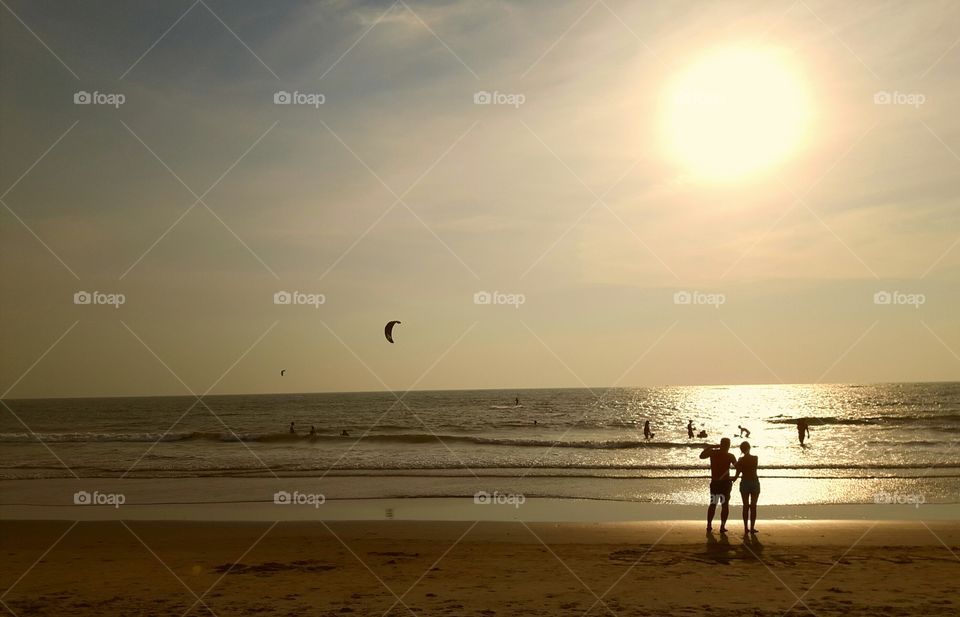 Beach, Sunset, Sea, Water, Ocean