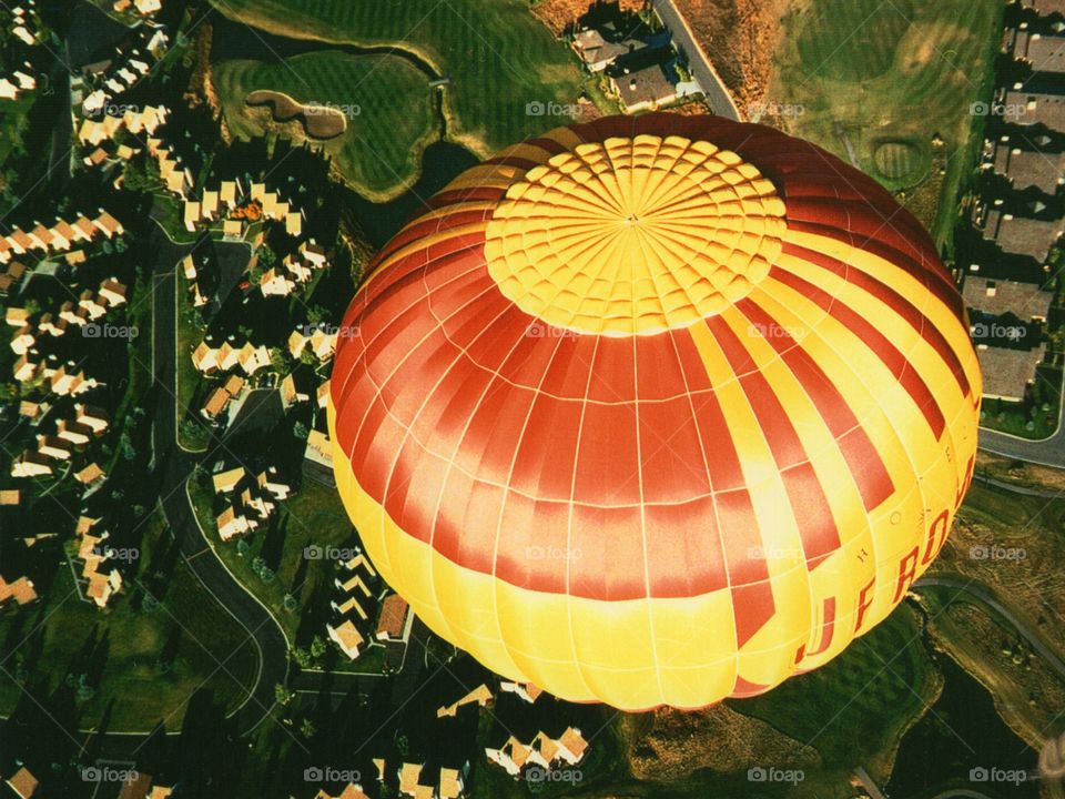 Hot air balloon over Park City