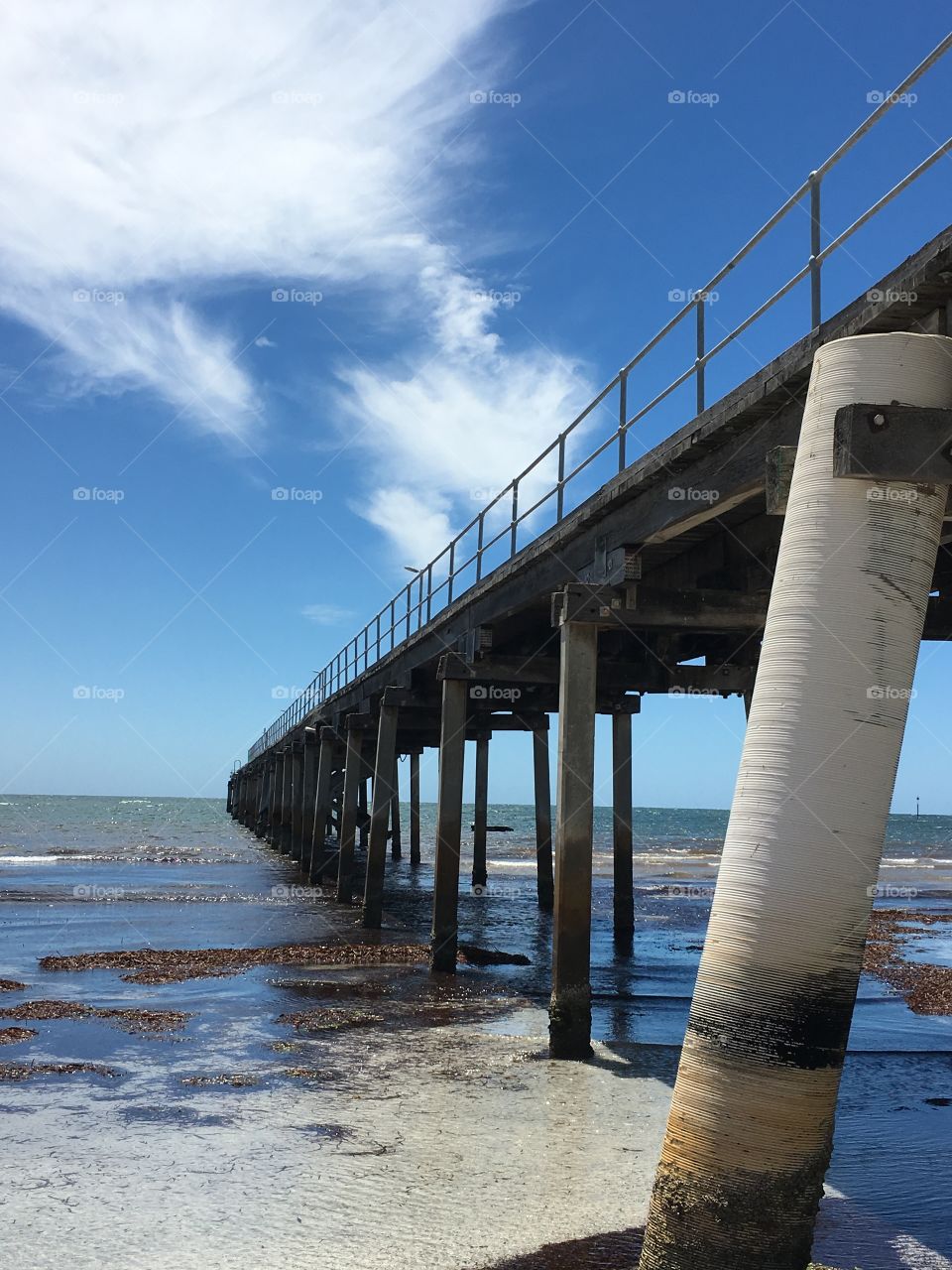 Pier at beach on south Australia coast 