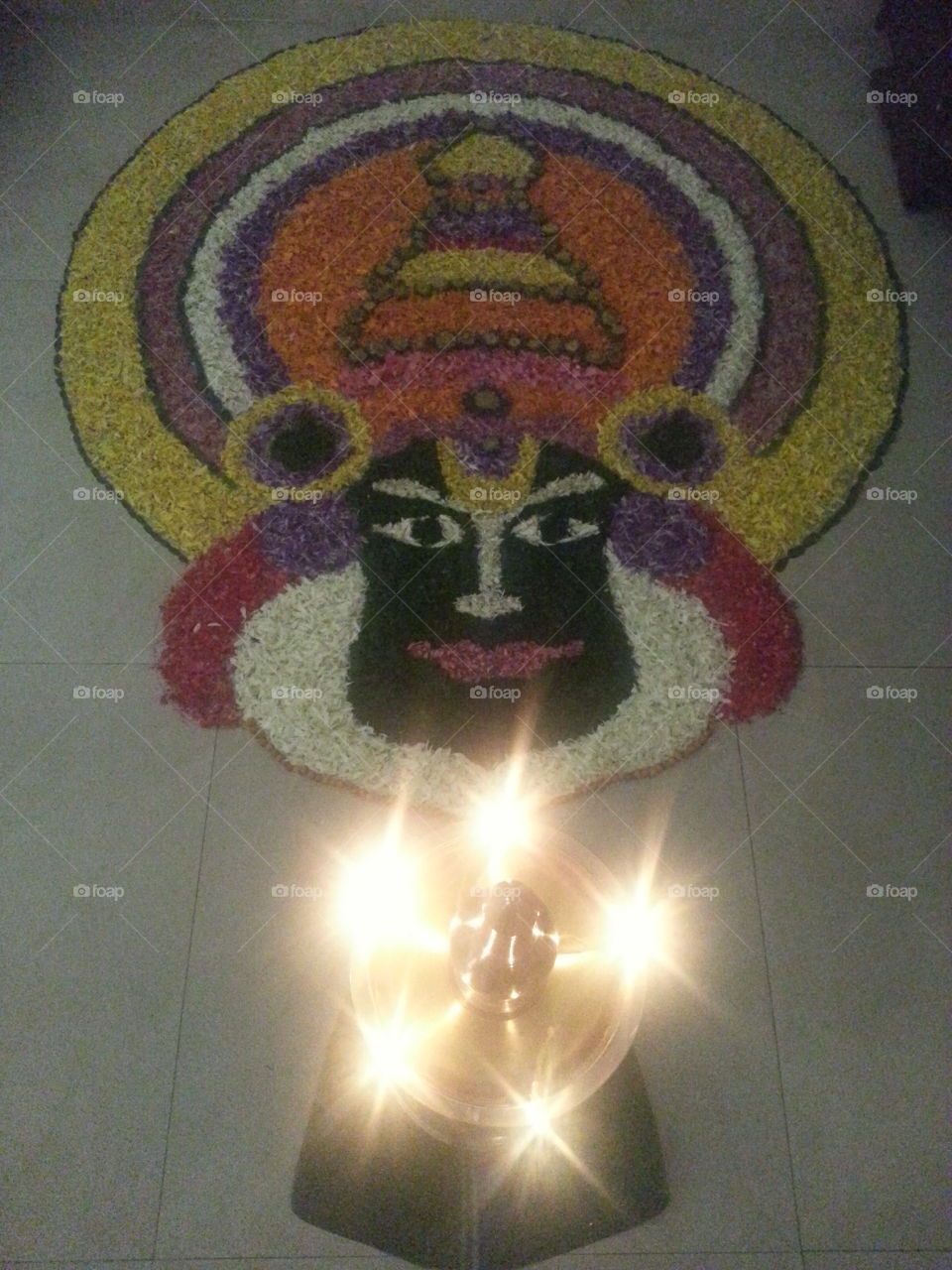 Floral rangoli