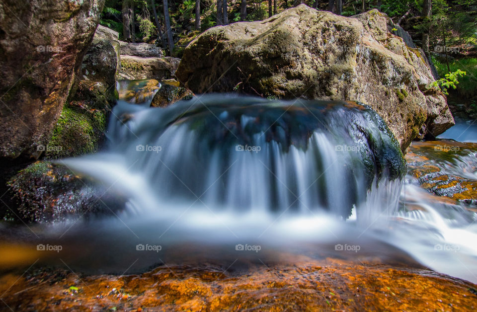 long exposure photography of water