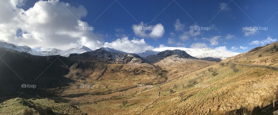 -Mount Snowdon- A view from near the bottom of Mount Snowdon in Wales 