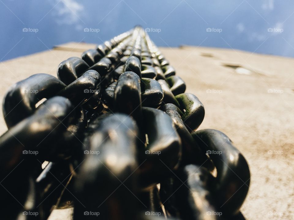 Chains at the castle.