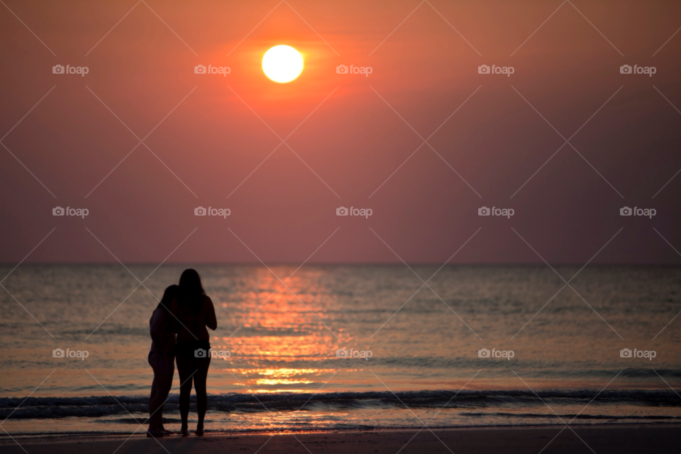 beach ocean happy sunset by ianrothstudios
