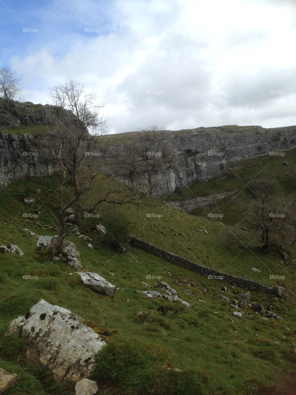 Rockface in the countryside