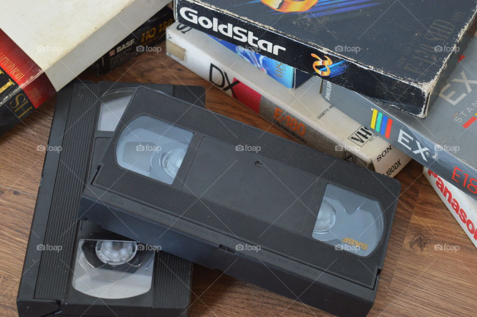 old movies on VHS cassettes