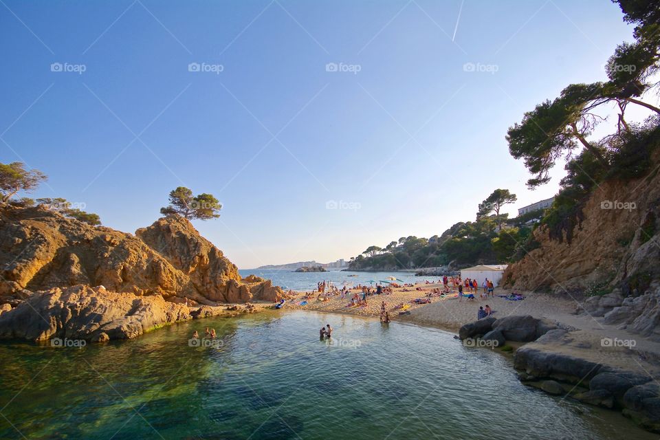 Beautiful beach at Costa Brava in Spain 