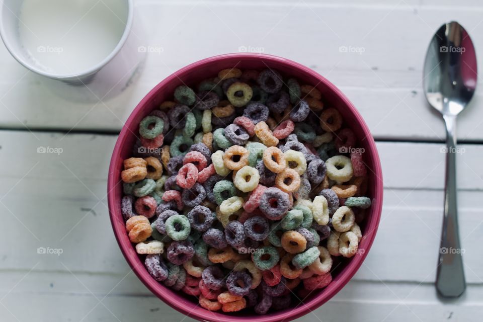 Colored circles cornflakes