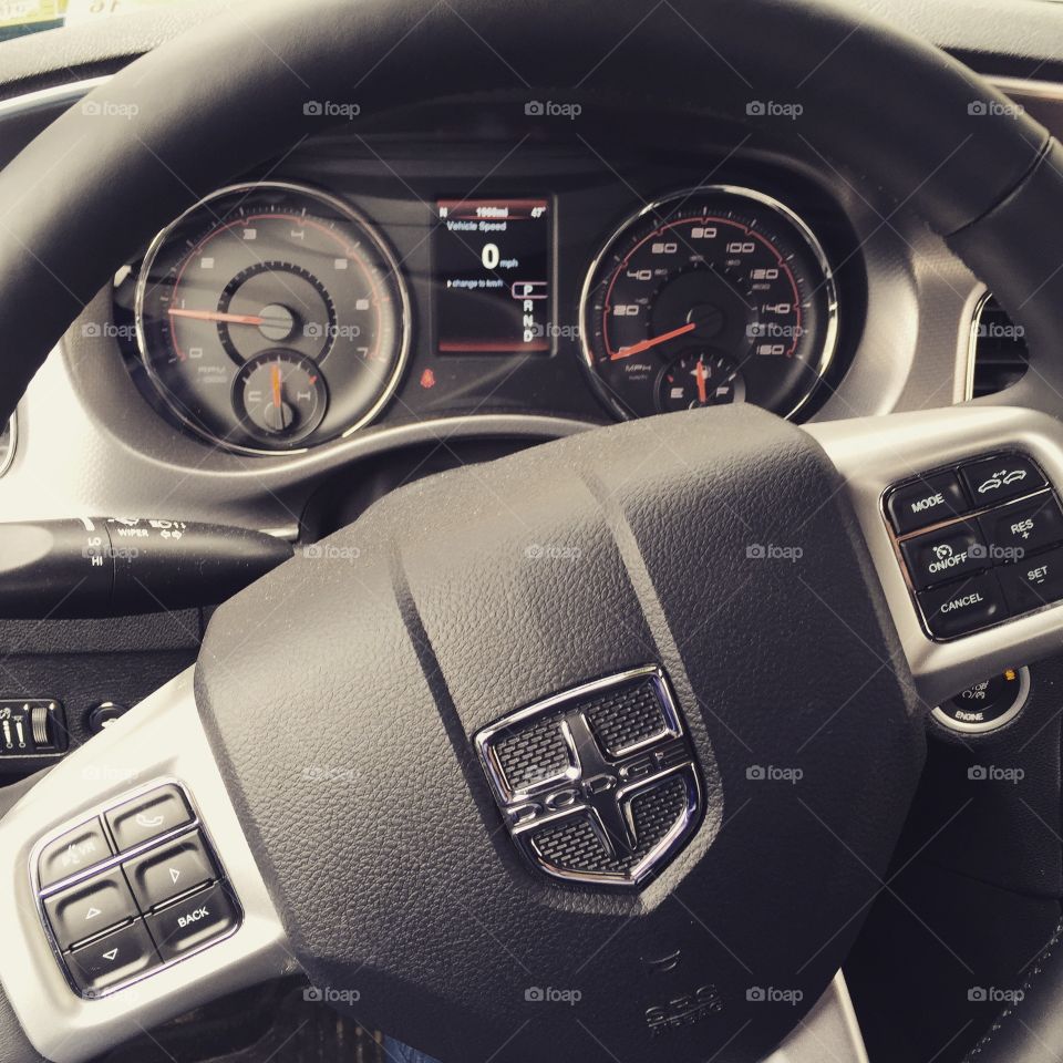 Vroom vroom! . Sitting behind the wheel of a V8 hemi Charger 