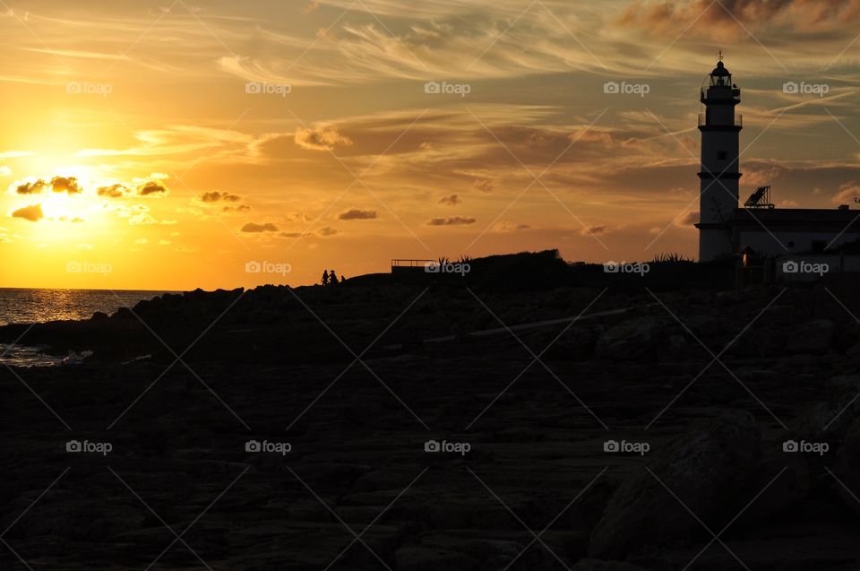 Sunset, Lighthouse, Dawn, Evening, Beach