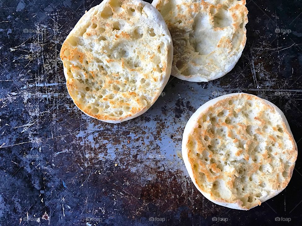 Toasted English muffins