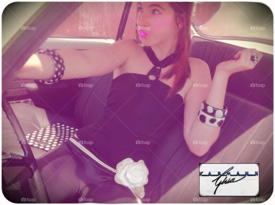 Woman, Car, People, Girl, Young