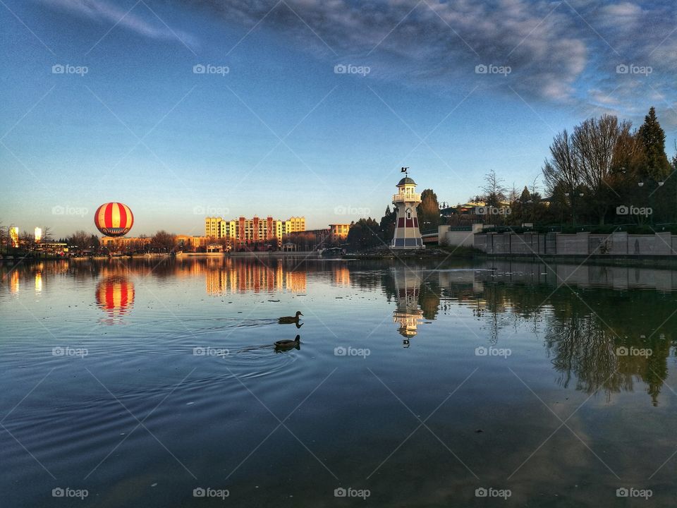 Reflection on the water