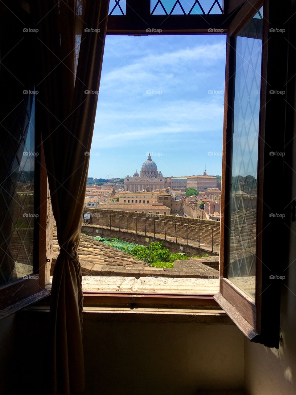 view of central Rome from Castle of  Sant'Angelo