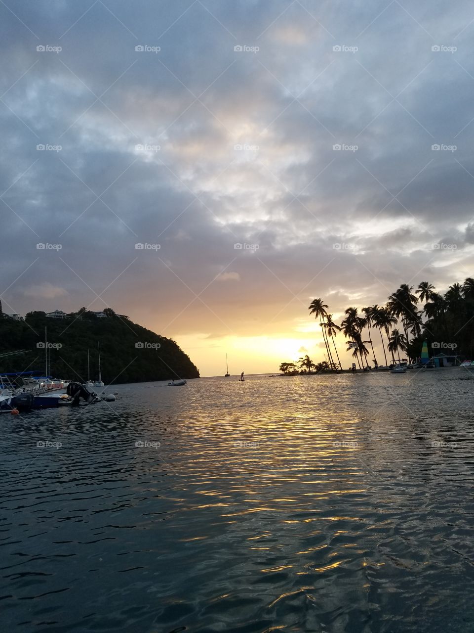 Marigot bay stunning sunset only in the Caribbean