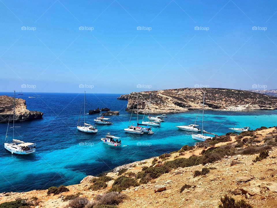 azure water in the blue lagoon