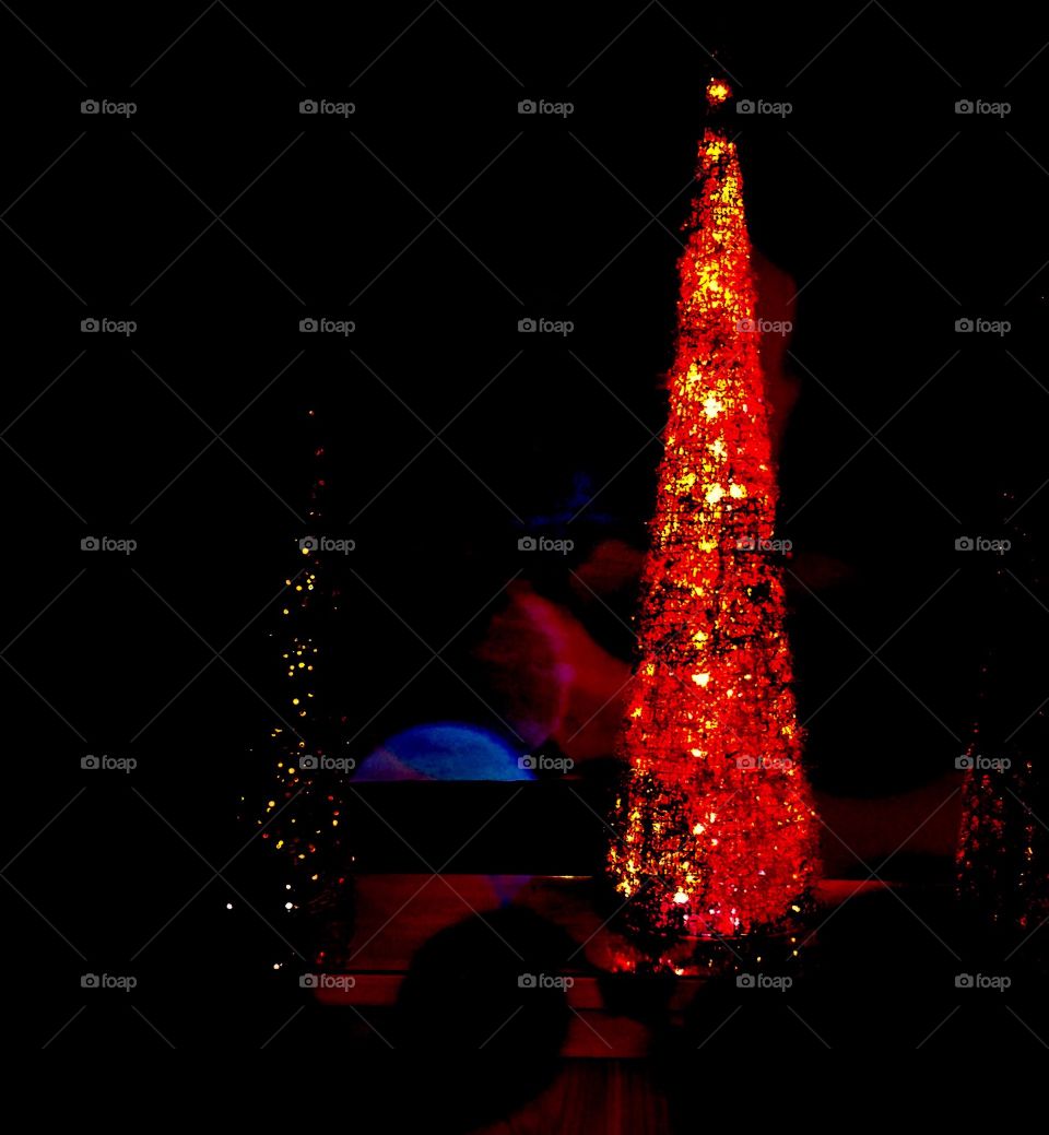 Christmas lighted tree decor