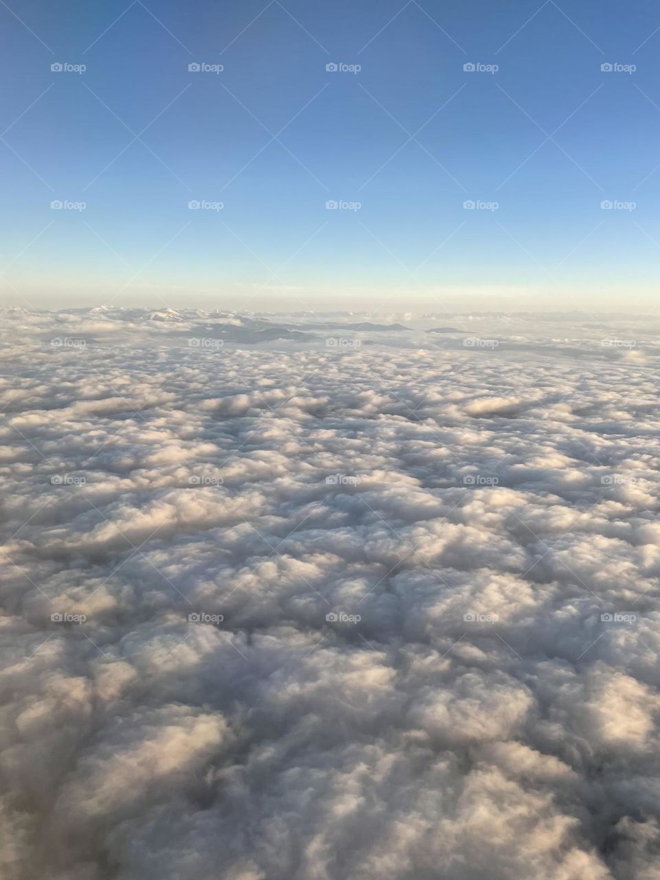 High above the clouds