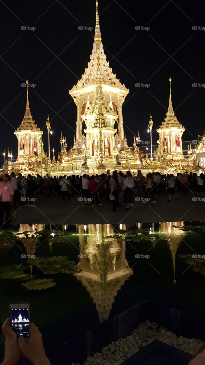 the royal funeral pyre for king Rama 9