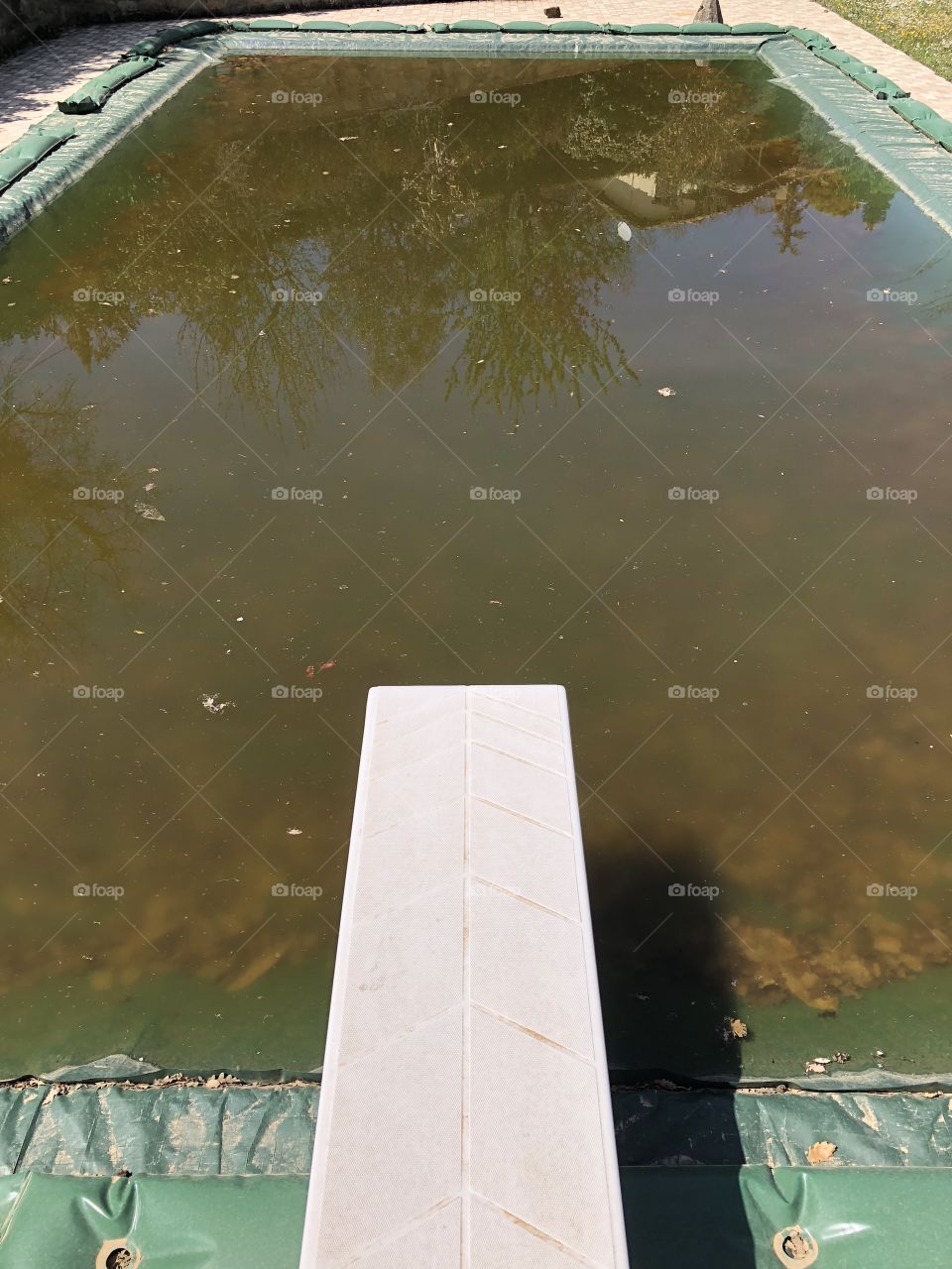 Dirty covered pool 