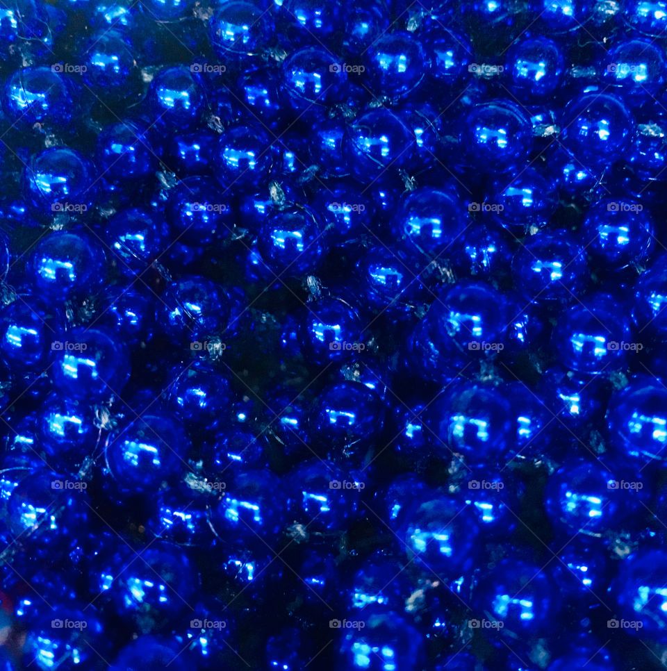 Bright blue beads