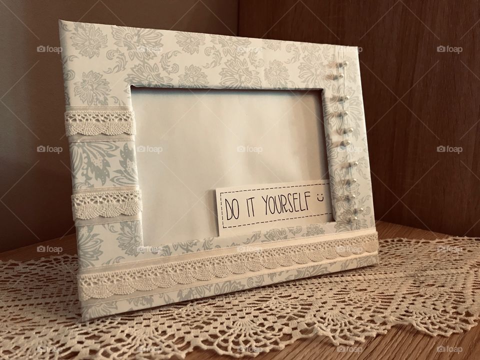 Handmade cardboard frame