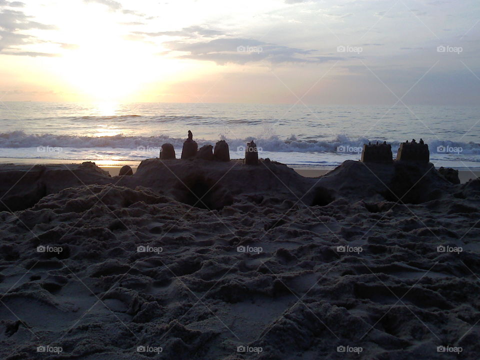 Sandcastle silhouette