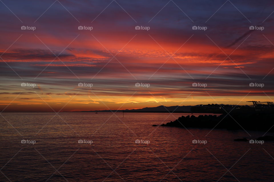 View of dramatic sky at sunset