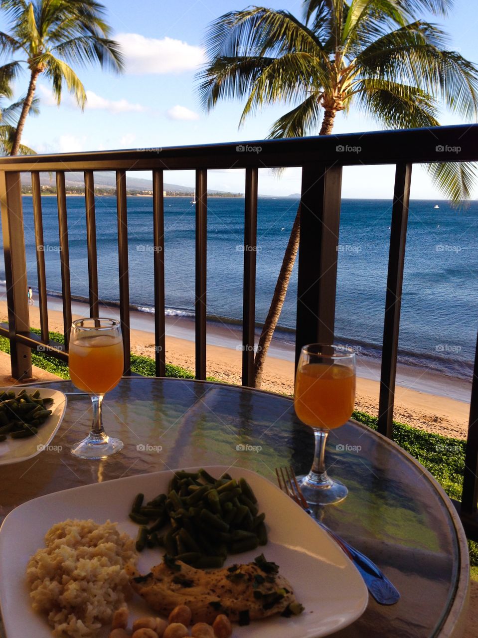 Drinks on the beach